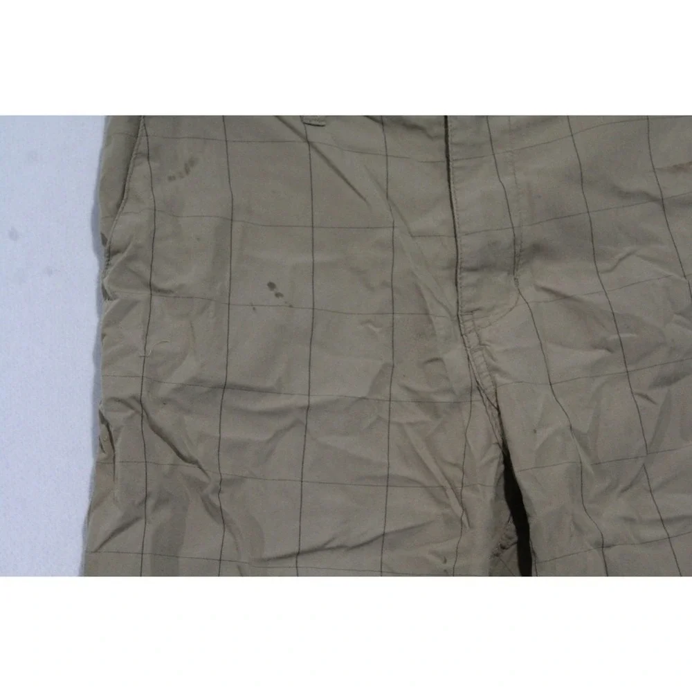 Hurley Brown Plaid Shorts Casual Swim Beach Stains Size 30X10